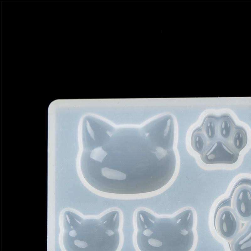Khuôn silicone Làm Trang Sức Nhựa resin Hình Dấu Chân Mèo / Trăng / Sao / Trái Tim diy