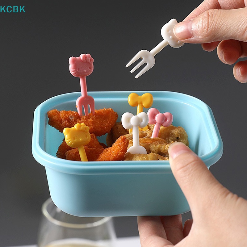 Kc Nĩa Ăn Trái Cây Bằng Nhựa Cấp Thực Phẩm Hình Động Vật Hoạt Hình mini Trang Trí Bữa Tiệc Cho Bé bk