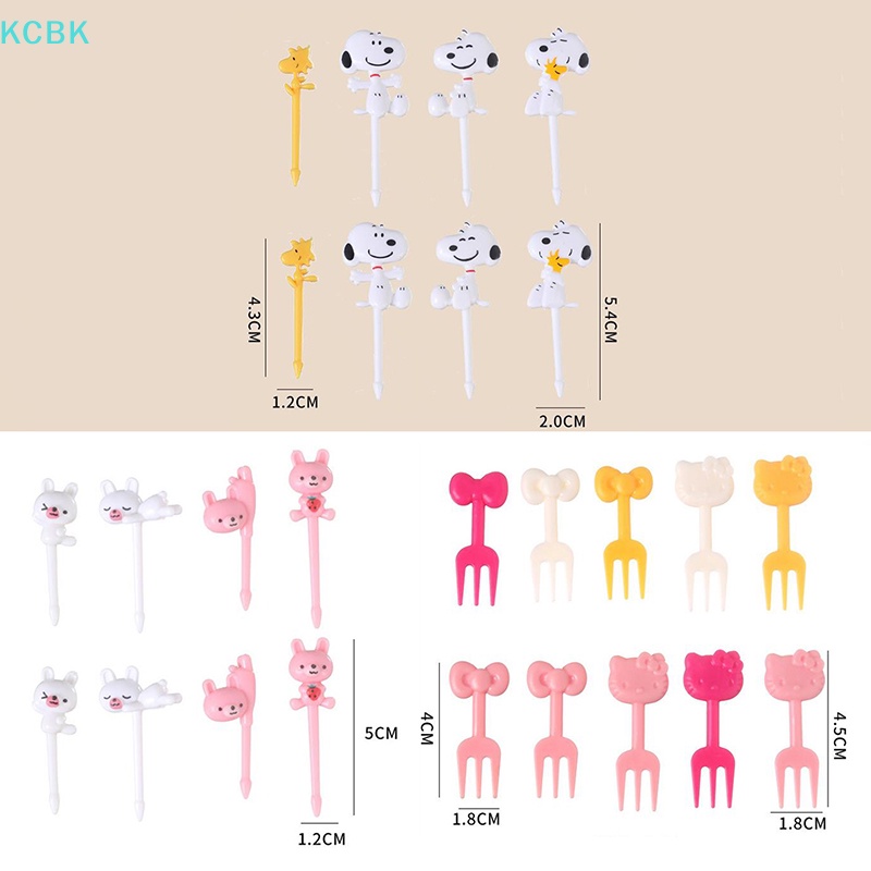 Kc Nĩa Ăn Trái Cây Bằng Nhựa Cấp Thực Phẩm Hình Động Vật Hoạt Hình mini Trang Trí Bữa Tiệc Cho Bé bk