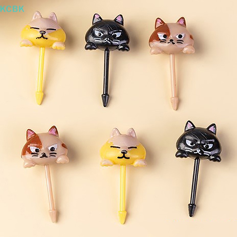 Kc Nĩa Ăn Trái Cây Bằng Nhựa Cấp Thực Phẩm Hình Động Vật Hoạt Hình mini Cho Bé bk