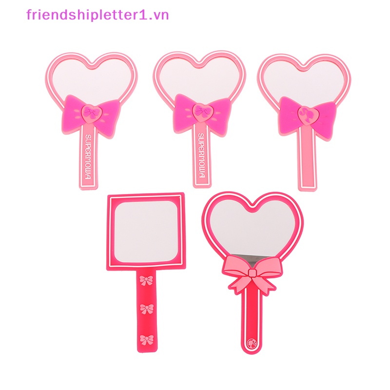 1 Gương Trang Điểm mini Cầm Tay Hình Trái Tim Màu Đỏ Hồng Có Tay Cầm Thích Hợp Làm Quà Tặng Đi Du Lịch Cho Nữ