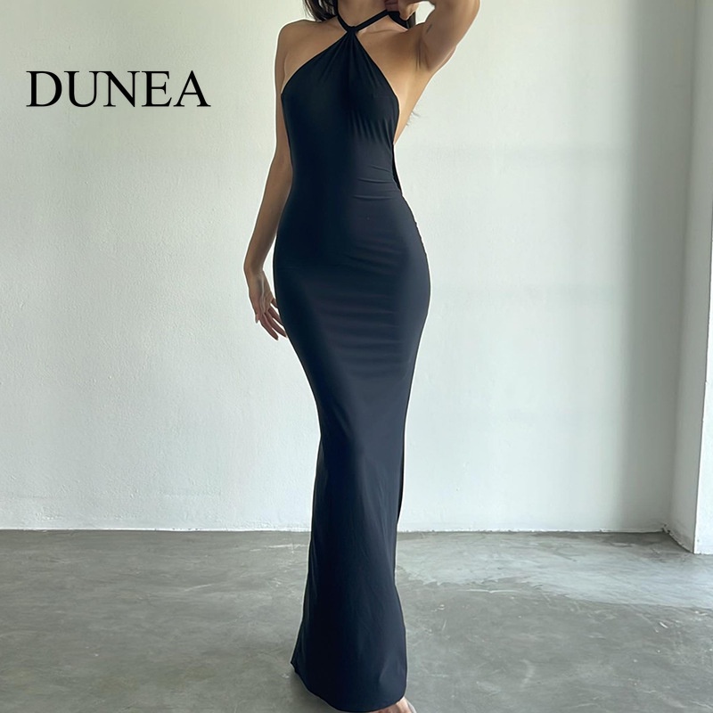 DUNEA Đầm Dài Hở Lưng Quyến Rũ Thời Trang Dành Cho Nữ