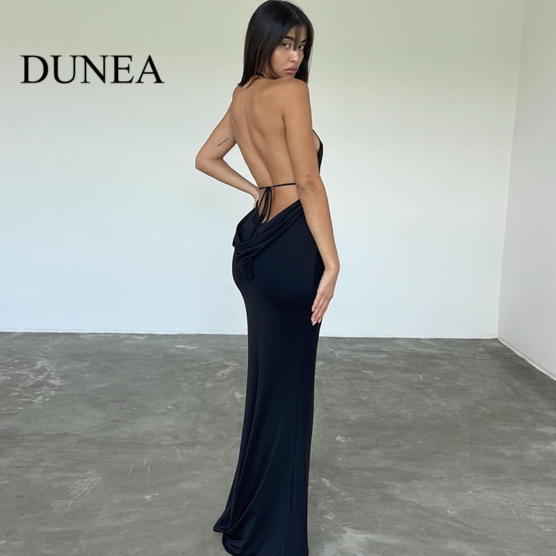 DUNEA Đầm Dài Hở Lưng Quyến Rũ Thời Trang Dành Cho Nữ