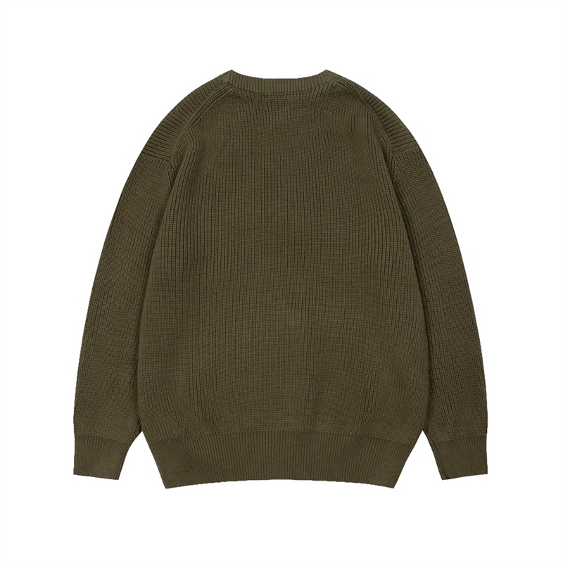 Áo Khoác Dệt Kim Tay Dài Cổ Tròn Thêu Họa Tiết Cel111Ie Thời Trang Cho Cặp Đôi