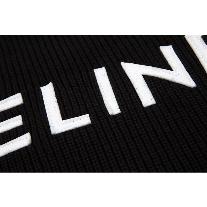 Áo Khoác Dệt Kim Tay Dài Cổ Tròn Thêu Họa Tiết Cel111Ie Thời Trang Cho Cặp Đôi