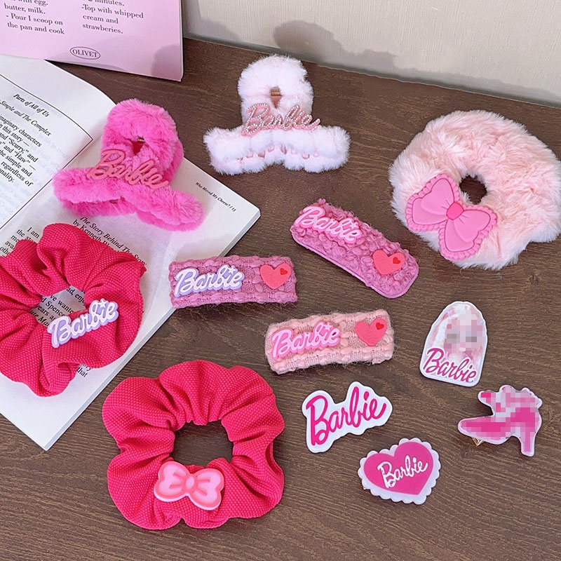 Dây buộc tóc TENDER AFTERNOONS lông nhung màu hồng ngọt ngào và đáng yêu cho nữ