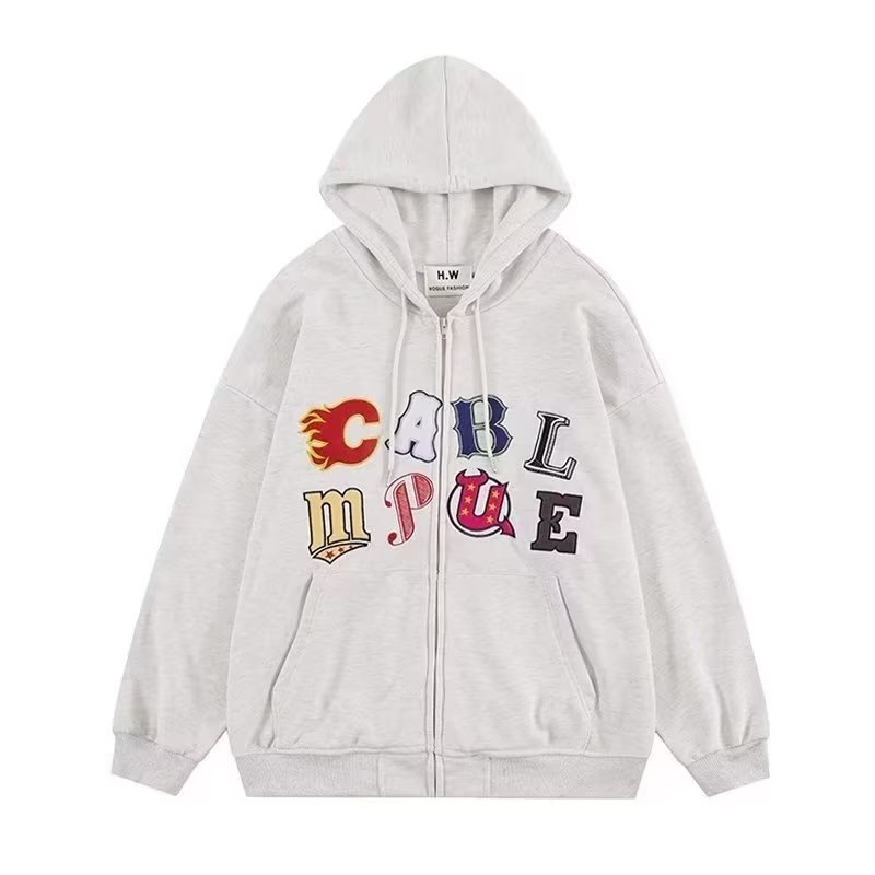 Áo Khoác Nam Có Nón In Chữ Phong Cách Âu Mỹ Mới