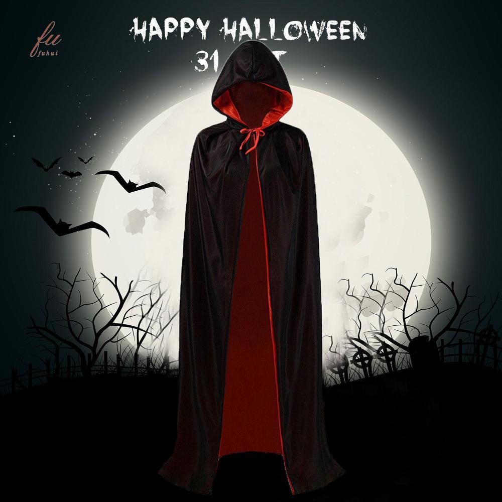Fuhui Áo Choàng Hai Lớp Hóa Trang Phù Thủy Có Thể Đảo Ngược Cho Bé Dịp halloween