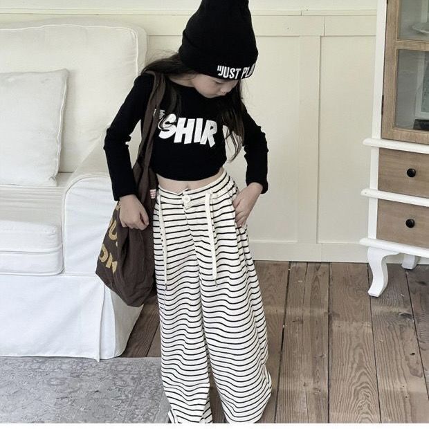 Aiyaya quần áo bé gái Set Đồ Thể Thao Hai Món Phong Cách Đường Phố Mới Mùa Thu Cho Bé Gái