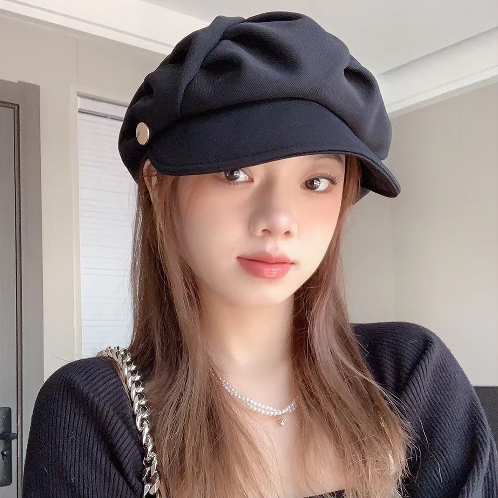 Mũ beret Màu Trơn Thời Trang Thu Đông Cho Nữ
