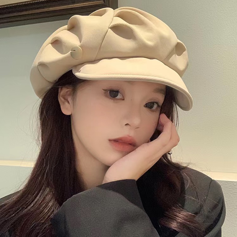Mũ beret Màu Trơn Thời Trang Thu Đông Cho Nữ