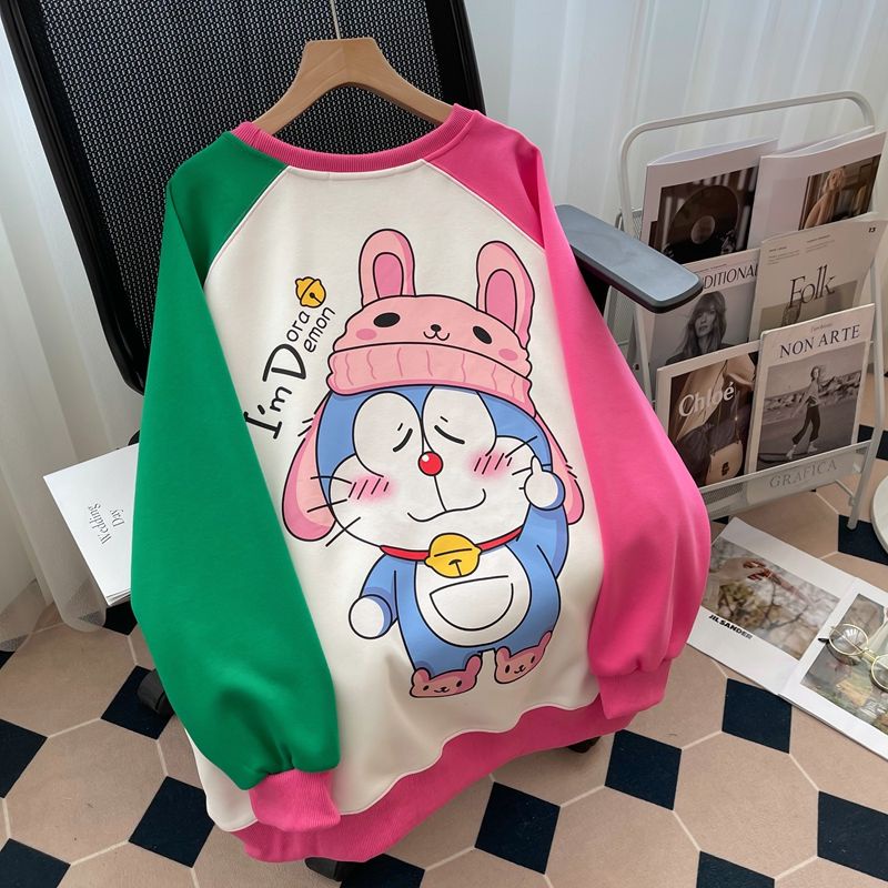 Áo Nỉ oversize In Hình Dễ Thương Thời Trang Dành Cho Nữ