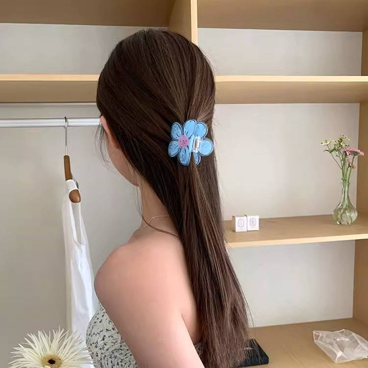 Kẹp Tóc Hình Hoa Bằng acrylic Màu Kẹo Ngọt Thời Trang Cho Nữ