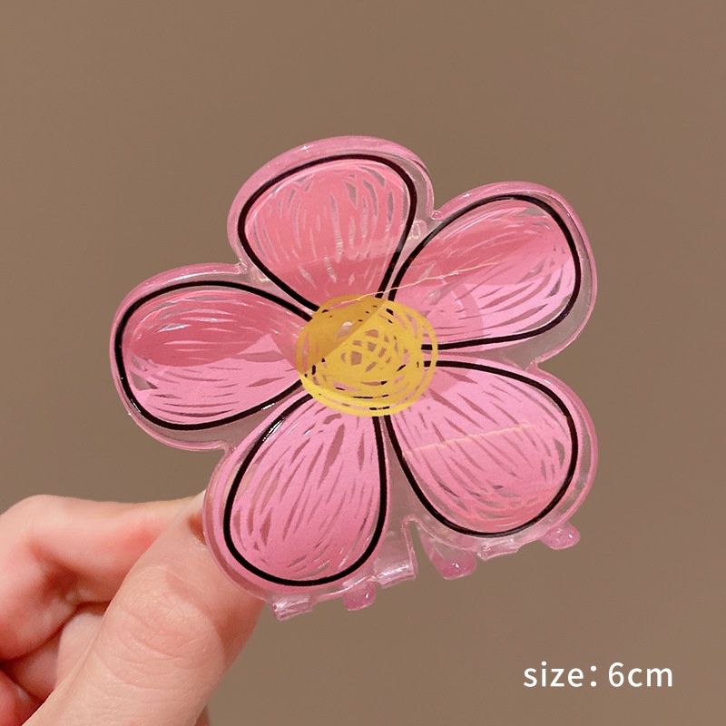 Kẹp Tóc Hình Hoa Bằng acrylic Màu Kẹo Ngọt Thời Trang Cho Nữ