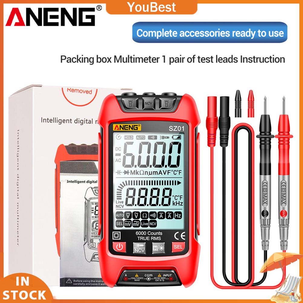 ANENG SZ01/SZ02 6000 Đếm LED Phạm vi tự động NCV DC AC Điện áp hiện tại Đồng hồ vạn năng kỹ thuật số