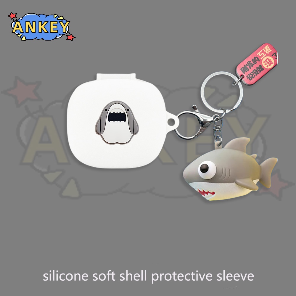 For JBL Live Flex / Live Pro 2 / W300 / Free2 / Wave Flex Case Earphone Silicone Cute Cat Earbuds Soft Protective Headphone Cover Headset Skin with Pendant