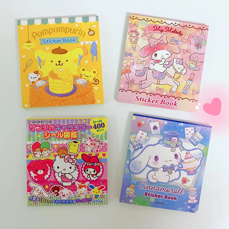 Hoạt Hình Set 24 Sticker Dán Trang Trí Sách diy Hình sanrio my melody cinnamoroll big-Ear girl