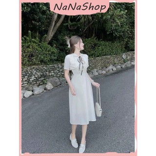 [New Sales 2024] Đầm Nữ Hai Dây Dập Ly Dáng Xòe Phối Áo Choàng Tay Ngắn Cột Nơ Siêu Tiểu Thư Đài Cát