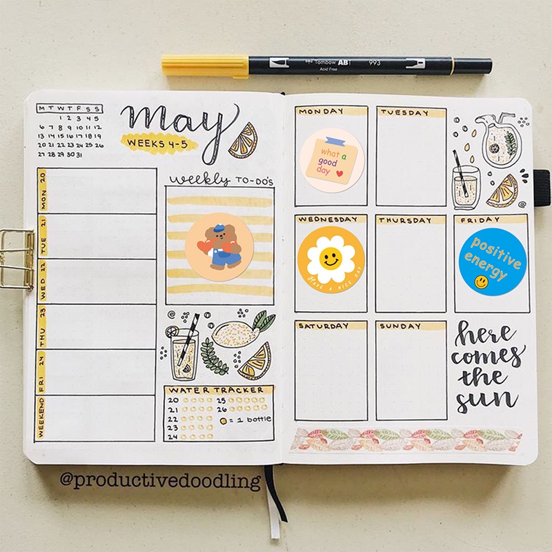 Cuộn 500 sticker dán kích thước 1 inch RYVN