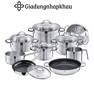 Bộ Nồi Silit Alicante 10 Món, Bộ Nồi Đức, Thép Không Gỉ, Dùng Cho Mọi Loại Bếp, Nhập Đức, giadungnhapkhau19
