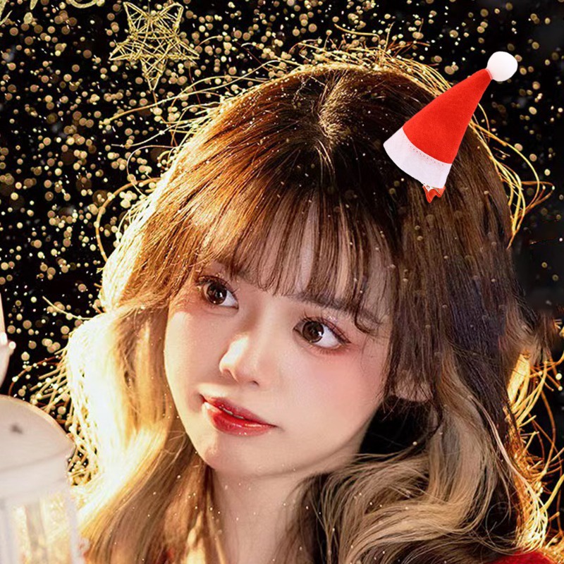 Kẹp Tóc Hình Sừng Hươu / Hoạt Hình Dệt Kim Phong Cách Giáng Sinh Cho Nữ / Bé Gái / Bé Gái Dự Tiệc Giáng Sinh