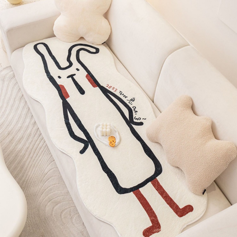 Đệm Lót Ghế sofa Bốn Mùa Không Đều Họa Tiết Thỏ Hoạt Hình Chống Trượt Chất Lượng Cao 2023