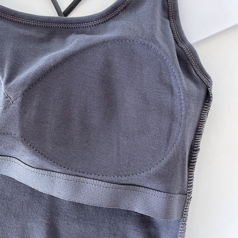 Áo tank top Sát Nách Vải cotton Thiết Kế Hở Lưng Quyến Rũ Cho Nữ