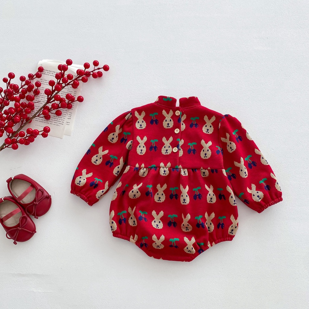 Áo Liền Quần Một Mảnh Phong Cách Trung Hoa Mùa Thu Cho Bé Sơ Sinh Một Tháng Tuổi