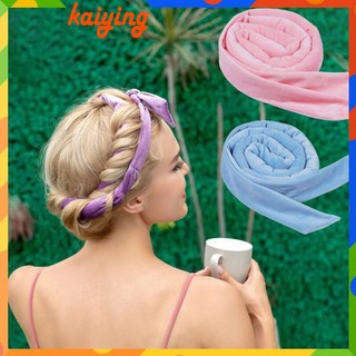 Dây cột tóc vải lụa đính nơ lớn không có thể uốn xoăn