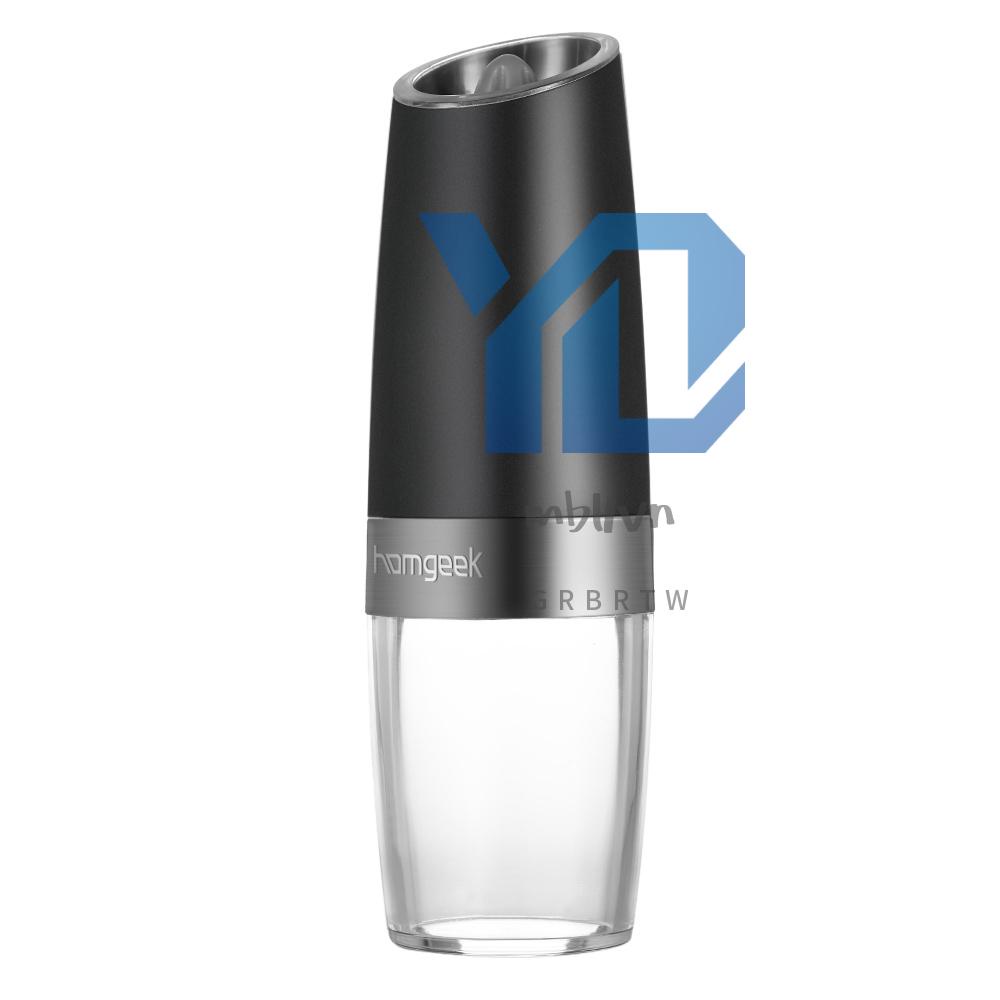 Homgeek Máy Xay Tiêu Điện Tử Tự Động Không bpa Màu Đen Có Đèn led Xanh Dương 1 #