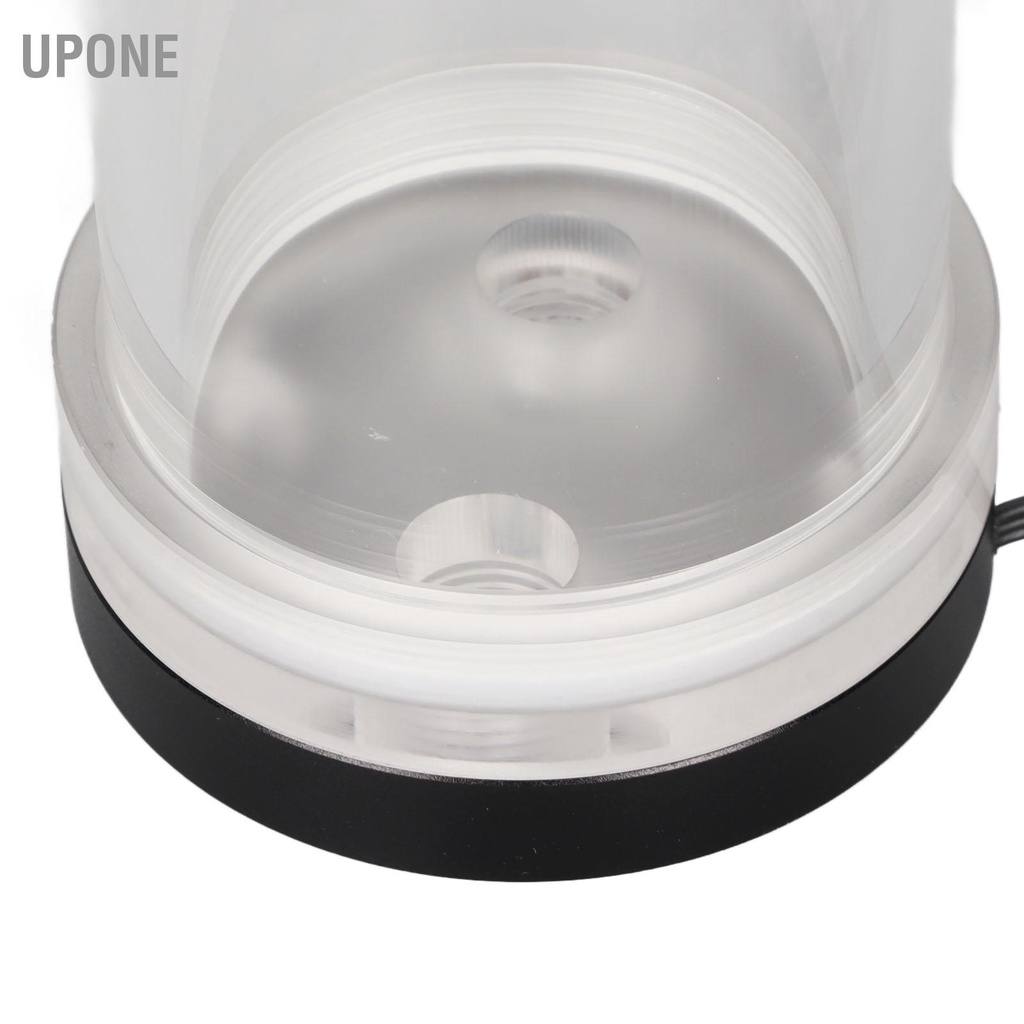 Bể làm mát nước 200ML Hiển thị nhiệt độ RGB 160mm G1/4 máy tính hình trụ UPONE