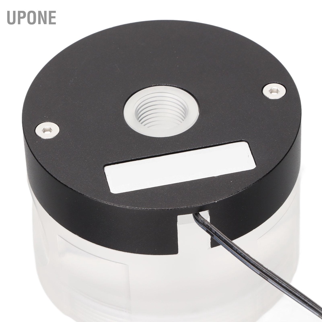 Bể làm mát nước 200ML Hiển thị nhiệt độ RGB 160mm G1/4 máy tính hình trụ UPONE