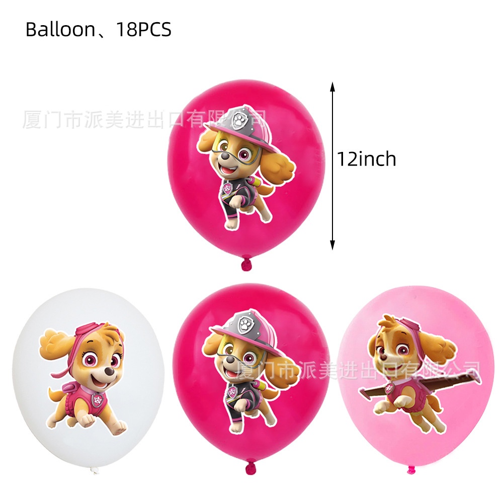 Kira Bộ Bong Bóng Trang Trí Tiệc Sinh Nhật Chủ Đề paw patrol