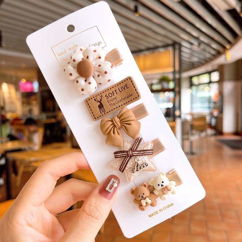 Set 5 Kẹp Tóc Hoa Dễ Thương Cho Thú Cưng 8 Kiểu