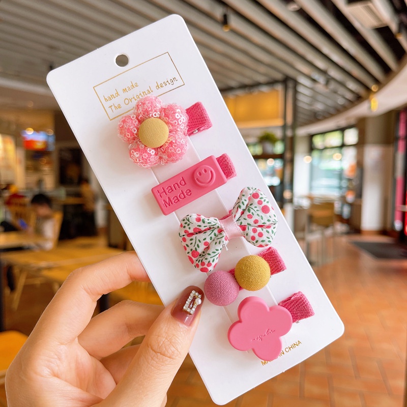 Set 5 Kẹp Tóc Hoa Dễ Thương Cho Thú Cưng 8 Kiểu