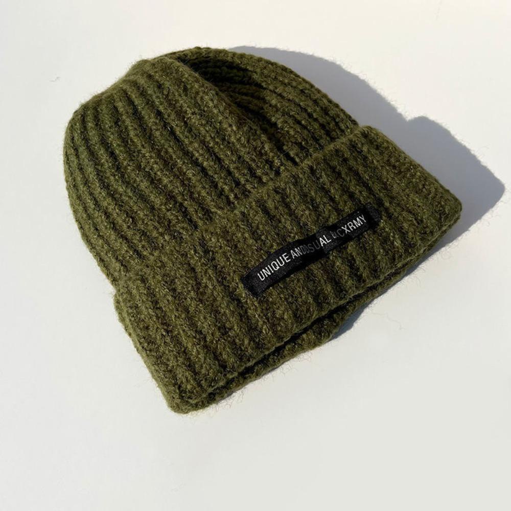 Mihan1 Mũ Len Màu Trơn Mềm Mại Giữ Ấm Mùa Đông Cho Nam Nữ
