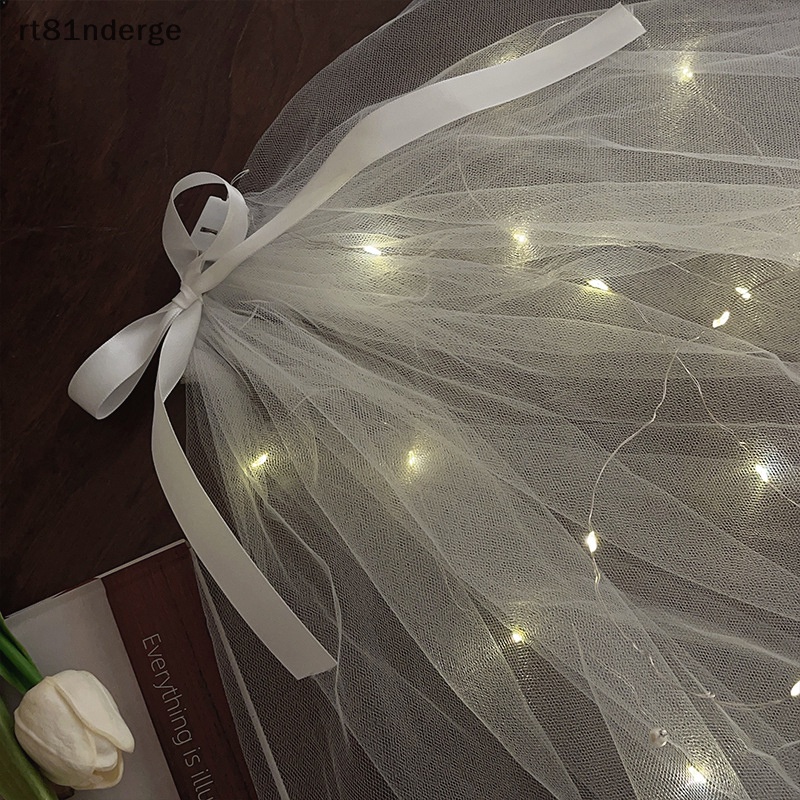 Ge Kẹp Tóc Vải Tuyn Có Mạng Che Mặt Có Đèn led Cho Cô Dâu Trong Ngày Cưới