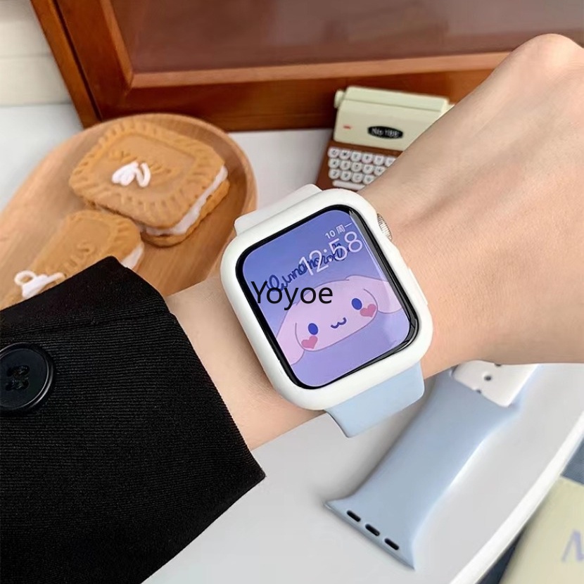 Silicone Dây Đeo Silicon Hai Màu 49mm 45mm 44 / 42mm 41 / 40 / 38mm Cho Đồng Hồ Thông Minh iwatch series 8 7 6 5 se 4 3