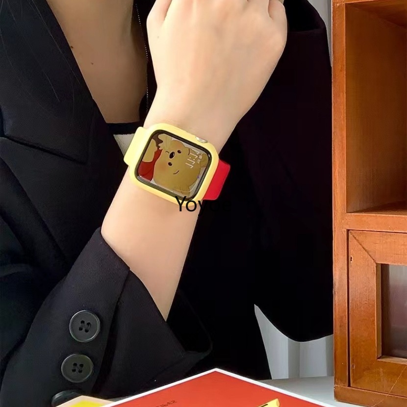 Silicone Dây Đeo Silicon Hai Màu 49mm 45mm 44 / 42mm 41 / 40 / 38mm Cho Đồng Hồ Thông Minh iwatch series 8 7 6 5 se 4 3