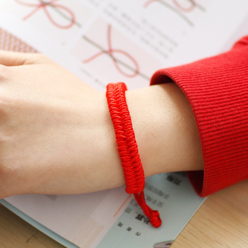Vòng Tay Dây Bện May Mắn Phong Cách Phật Giáo Tây Tạng Có Thể Điều Chỉnh Kích Thước Dành Cho Nam Và Nữ