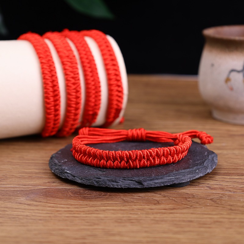 Vòng Tay Dây Bện May Mắn Phong Cách Phật Giáo Tây Tạng Có Thể Điều Chỉnh Kích Thước Dành Cho Nam Và Nữ