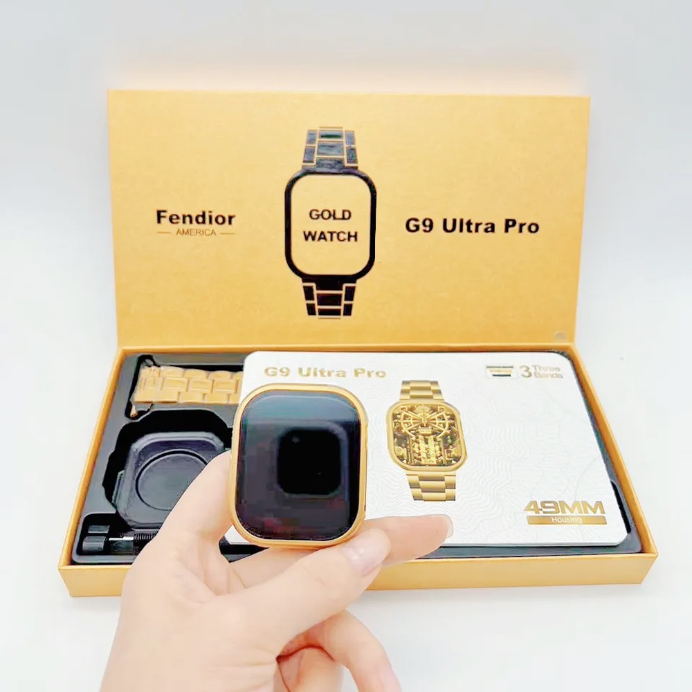 Mới Đồng Hồ Thông Minh g9 ultra pro gold 2023 8 ultra bluetooth Không Dây nfc Sạc 3 Dây Chuyên Dụng