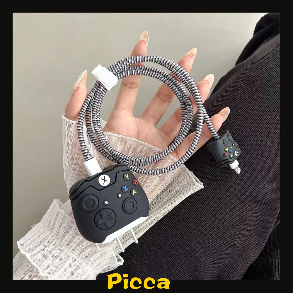 STARBUCKS DISNEY Bộ 4 Trong 1 Bảo Vệ Cáp Sạc iphone / ipad 18w / 20w Hình spongebob