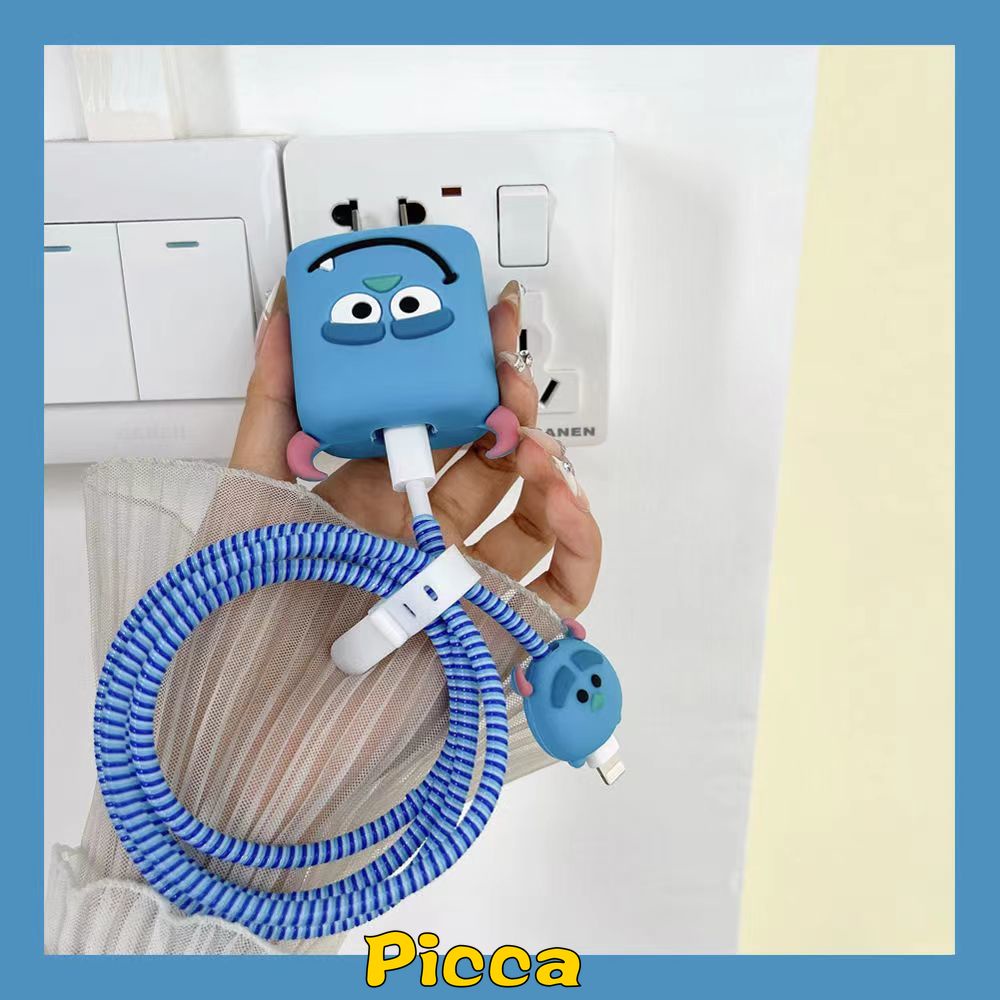 STARBUCKS DISNEY Bộ 4 Trong 1 Bảo Vệ Cáp Sạc iphone / ipad 18w / 20w Hình spongebob