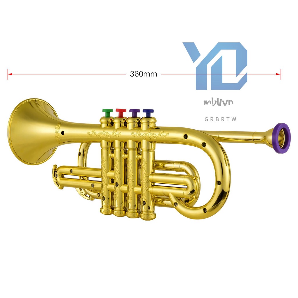 Kèn trumpet Bằng abs Và Kim Loại Vàng Kim 4 Màu 1 # Cho Trẻ Em