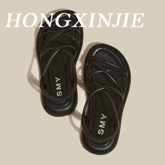 HONGXINJIE dép sandal nữ dép đi biển dép đế cao Thoải Mái Xinh Xắn  B98G1RU 35Z230830