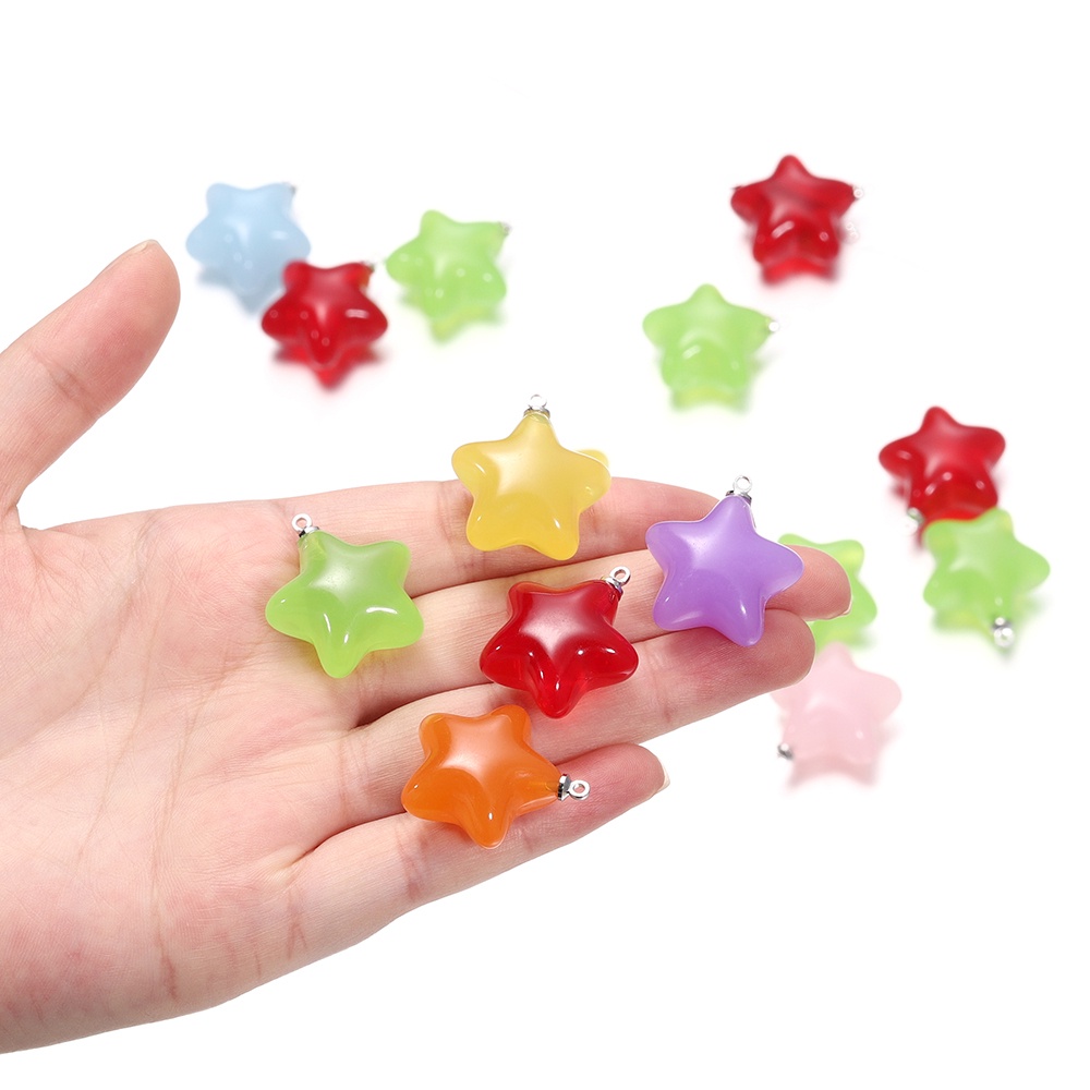 St.kunkka Set 4 Mặt Dây Chuyền Hình Ngôi Sao Năm Cánh Bằng acrylic