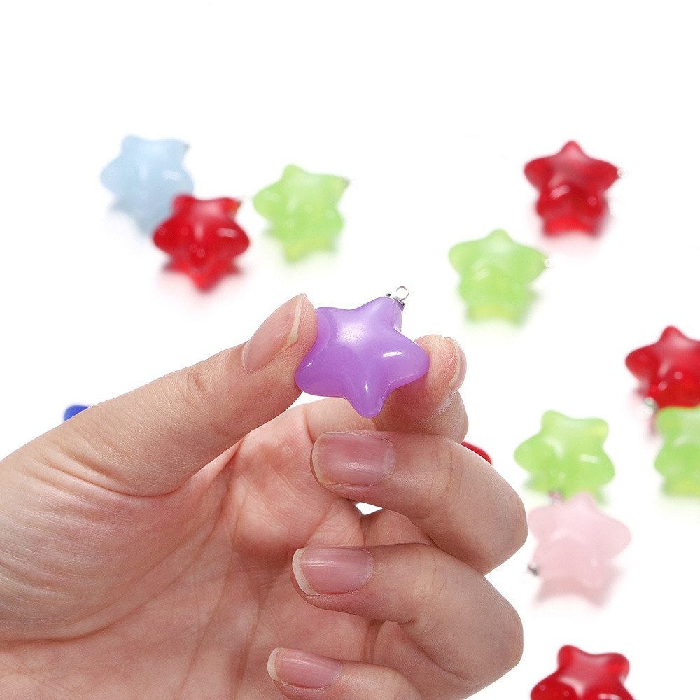 St.kunkka Set 4 Mặt Dây Chuyền Hình Ngôi Sao Năm Cánh Bằng acrylic