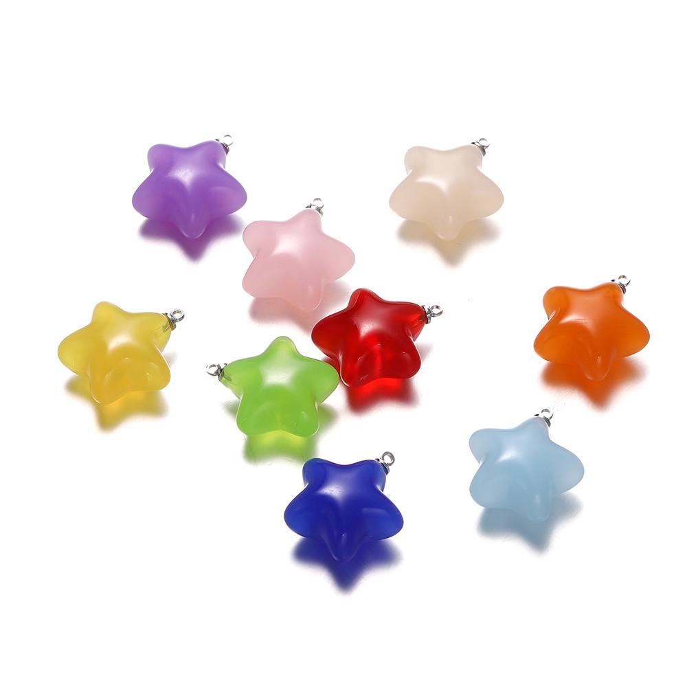 St.kunkka Set 4 Mặt Dây Chuyền Hình Ngôi Sao Năm Cánh Bằng acrylic