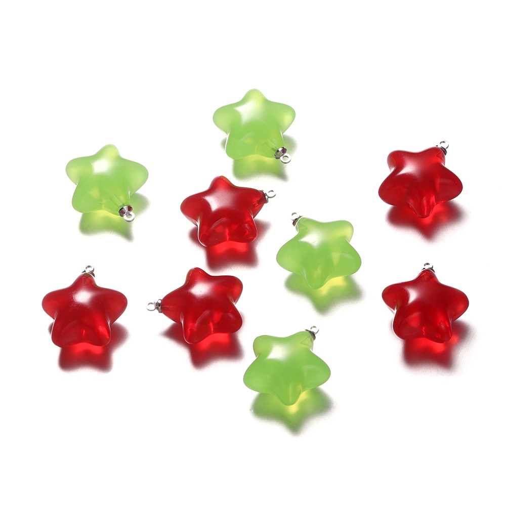 St.kunkka Set 4 Mặt Dây Chuyền Hình Ngôi Sao Năm Cánh Bằng acrylic